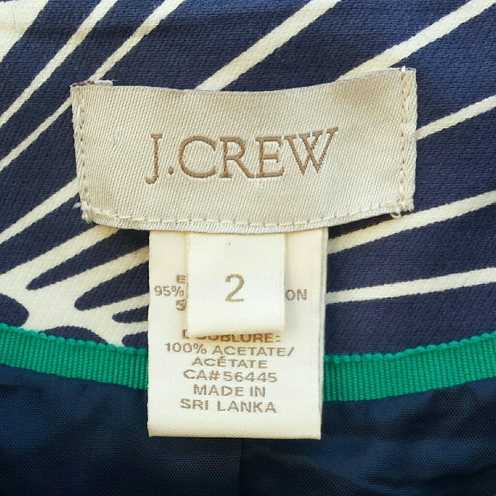 J Crew Navy White Fanfare Cropped Blazer 2 - Picture 11 of 14